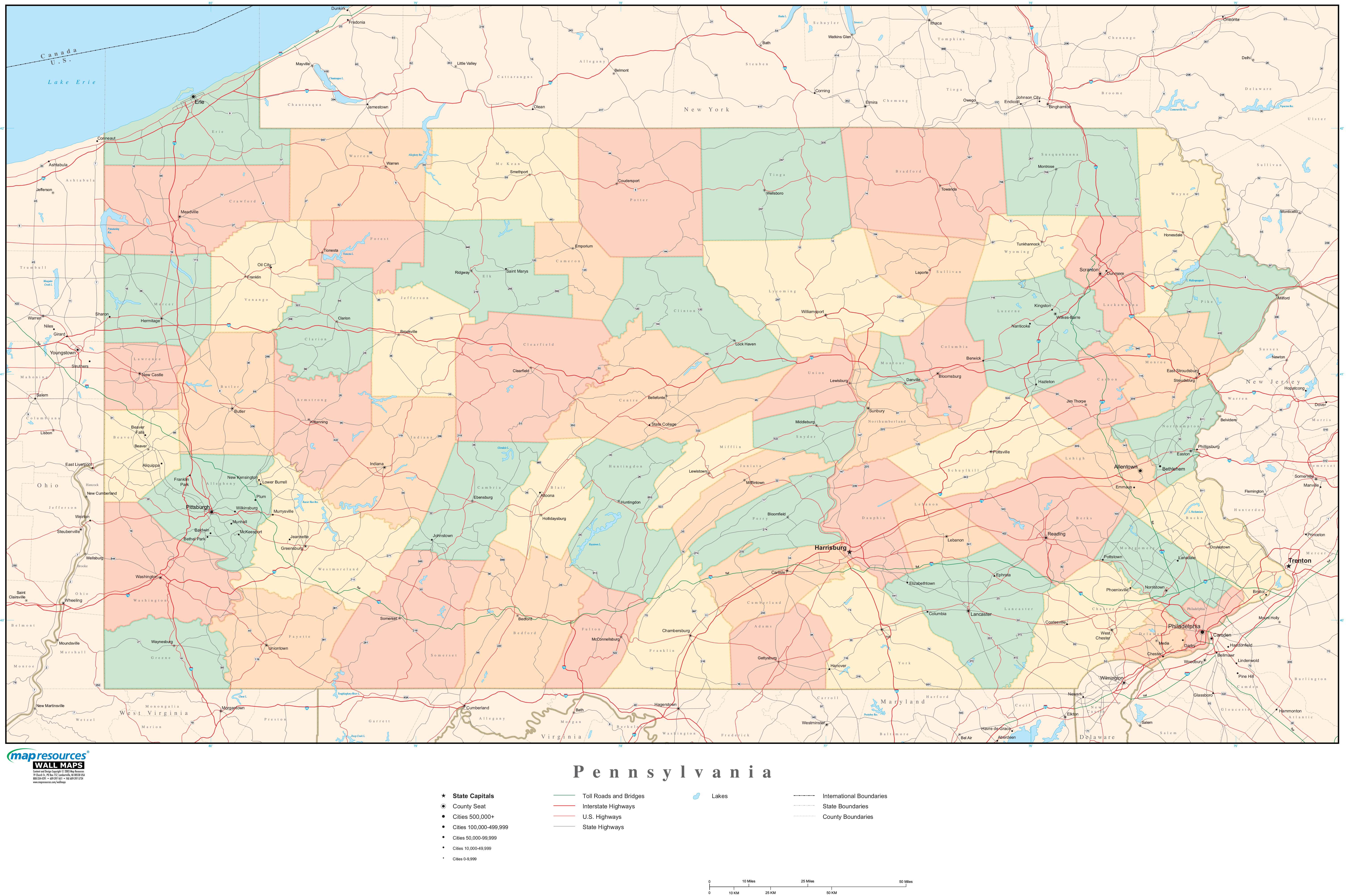 Printable County Map Printables Templates Free PA County 