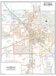 Tucson Arizona Wall Maps MapSales 79950 