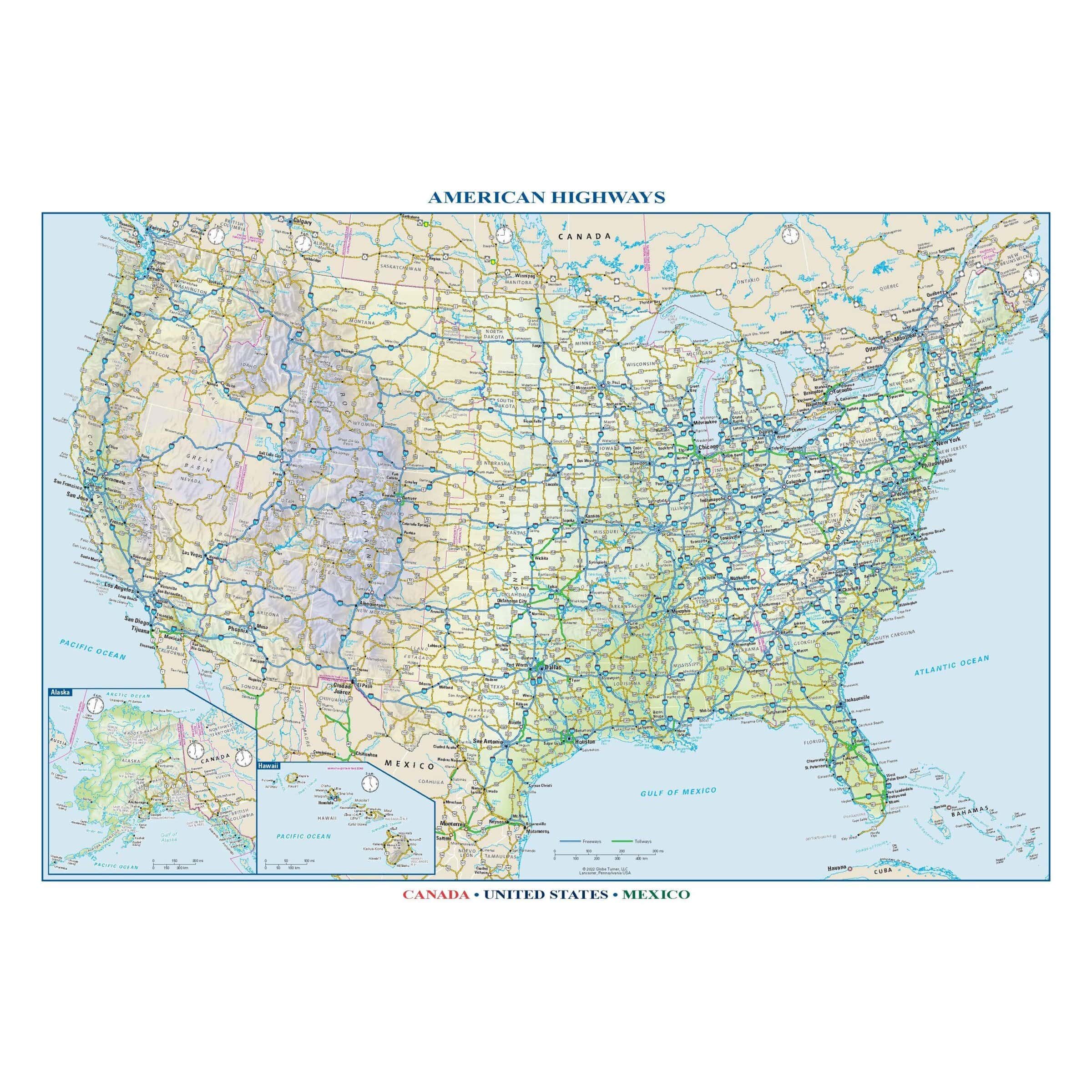 Us Road Map Interstate Highways US Interstate 2022C Scaled 