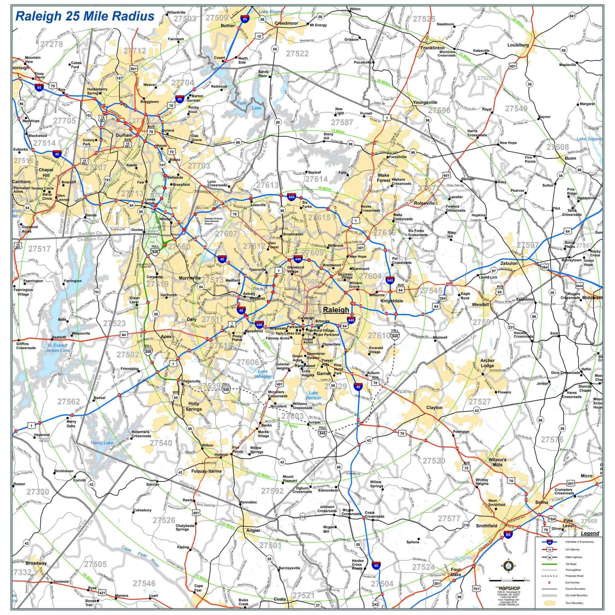 Map Of Raleigh Durham Nc PUFJY TMSRAL25.