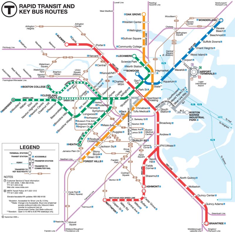 Boston Transportation Mapsof Net - Premium Dark Illustration Gallery - HD