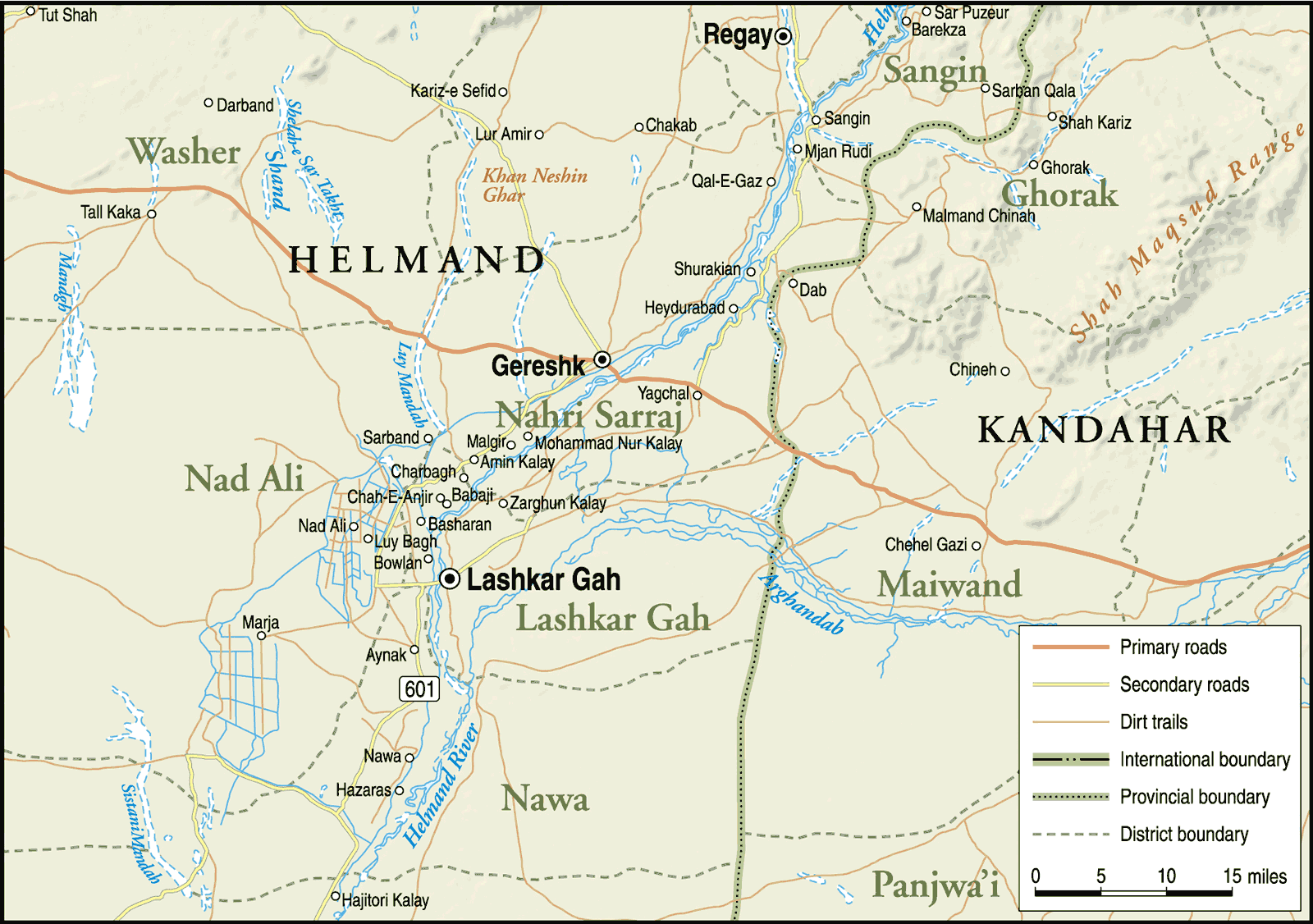 Central Helmand Province MapSof Net Central Helmand Province 