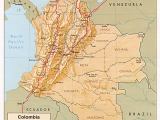 Colombia Shading Relief Map 1985 Mapsof Net