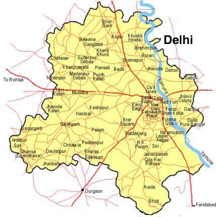 Map Of Delhi Mapsof Net - Artistic Sunset Picture - High Resolution