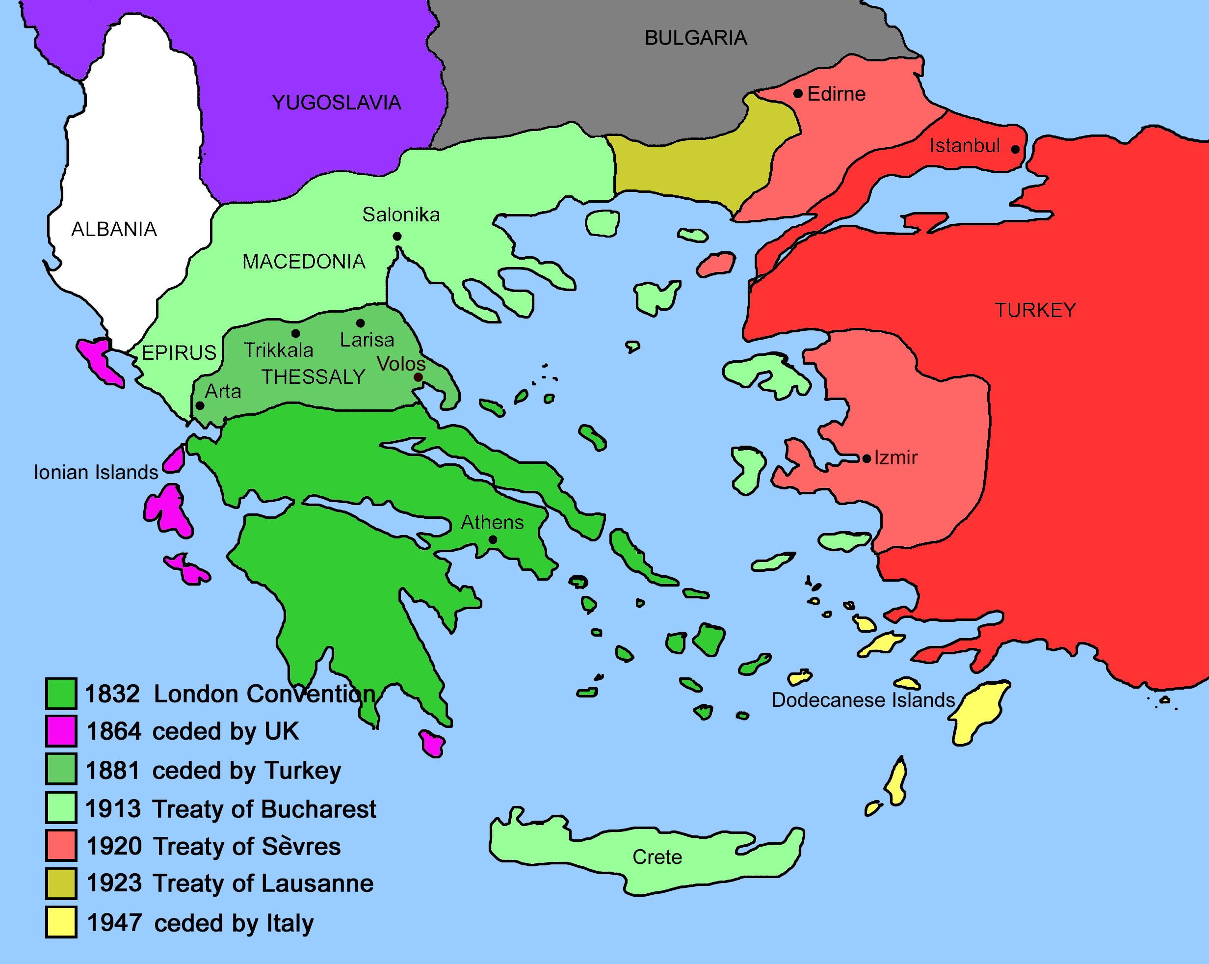 Map Of Modern Greece Interactive Map Of Greece EHNCA Expansion Of Modern Greece 