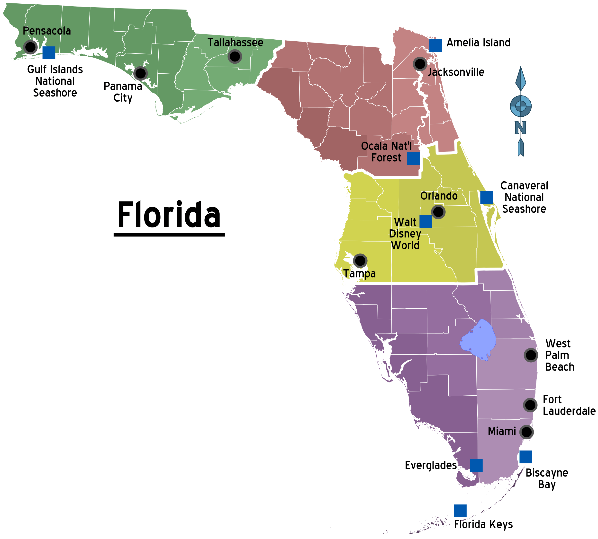 Southeast Florida Map With Cities Boundaries Major Cities And Geography Florida Regions Map With Cities 