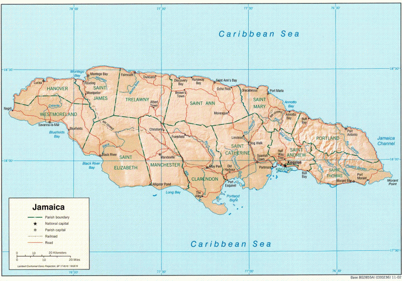Jamaica Map Mapsof Net - Vintage Photo Collection - 8K Quality