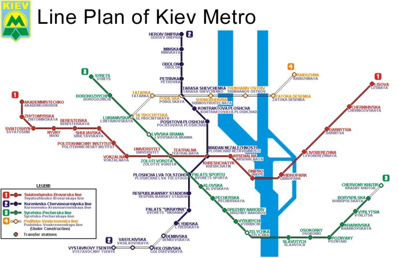 Kyiv Metro Map Mapsof Net - Premium Light Picture Gallery - Ultra HD