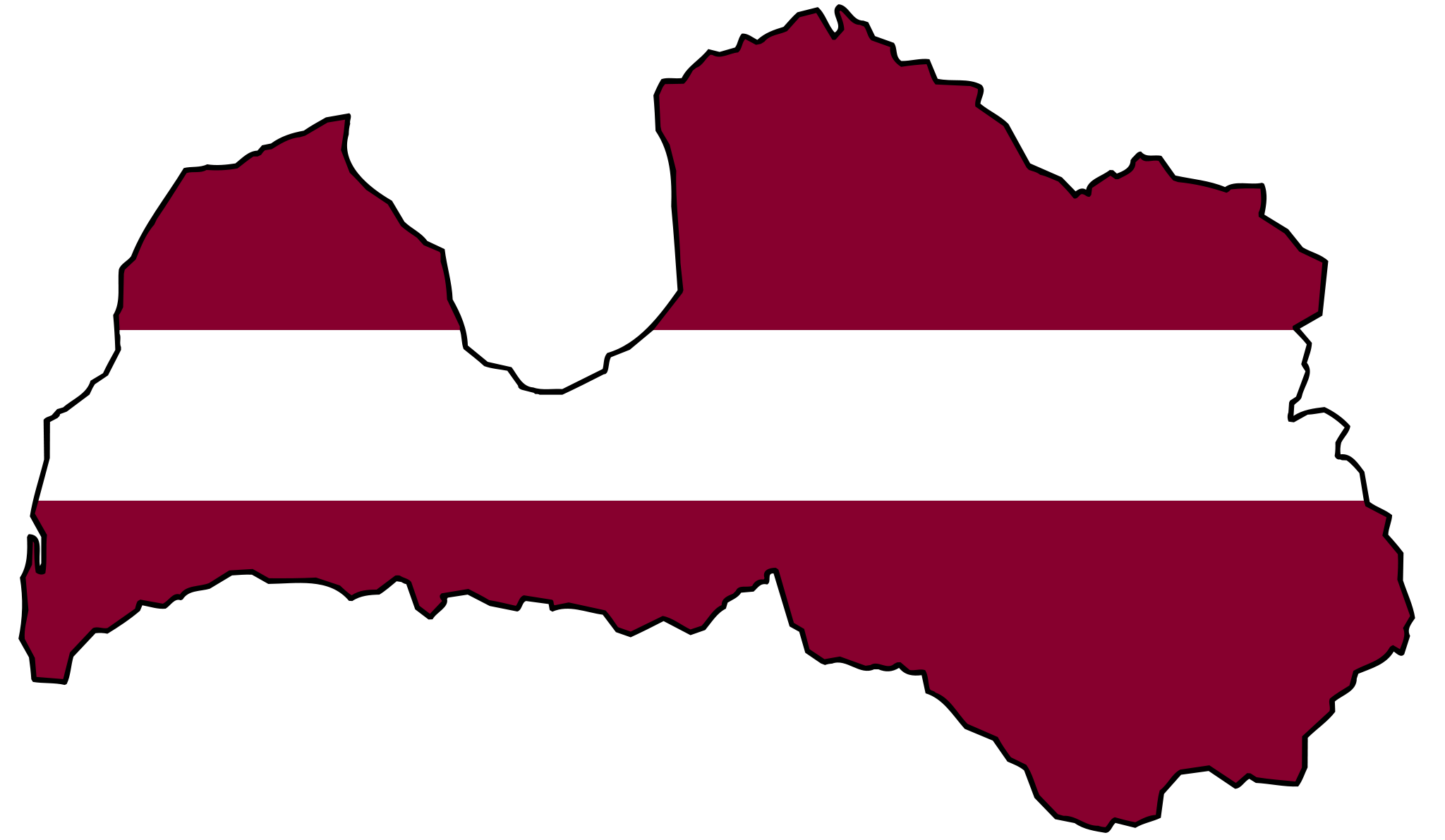Latvija Lv Latvia Flag Map 