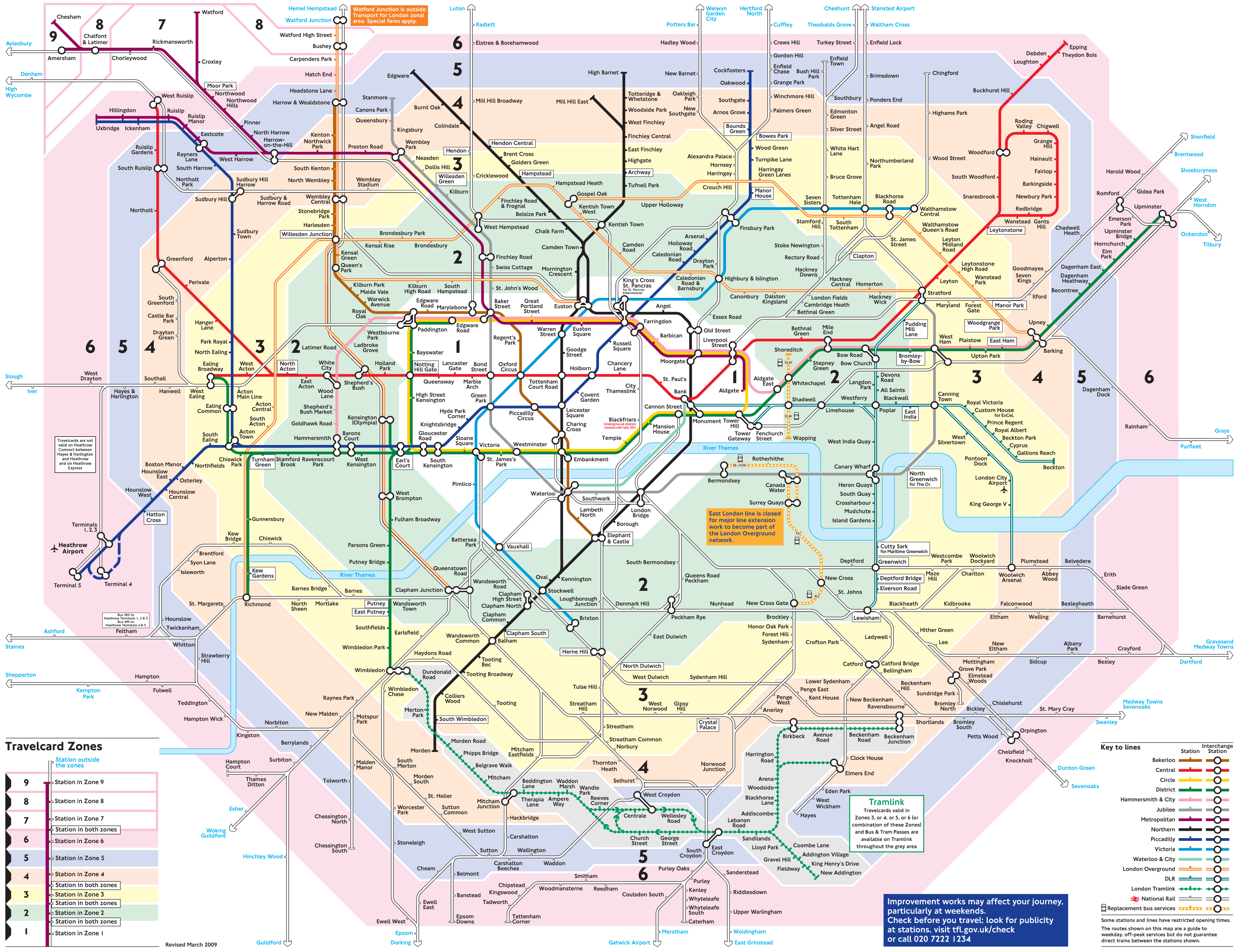 London Metro Map Detailed MapSof Net London Metro Map (detailed) 