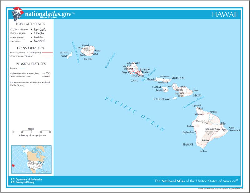 Hawaii Reference Map Mapsof Net - Best Dark Images in 4K