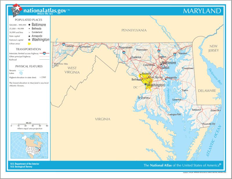 Maryland Reference Map Mapsof Net - Best Landscape Designs in Ultra HD