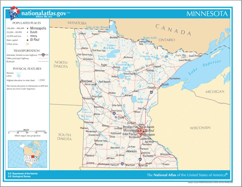 Map Minnesota West Na Mapsof Net - Incredible Light Pattern - Retina