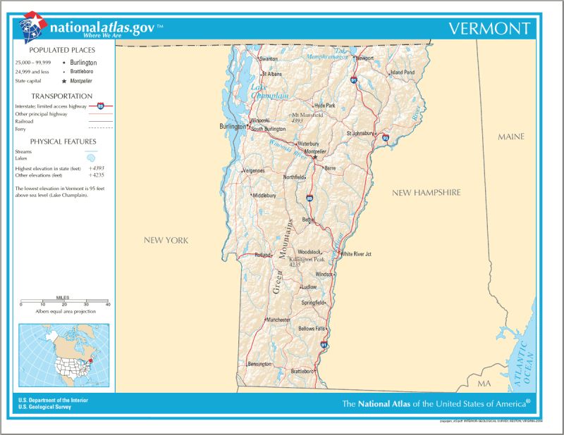 Vermont Reference Map Mapsof Net - Sunset Designs - Premium Mobile Collection