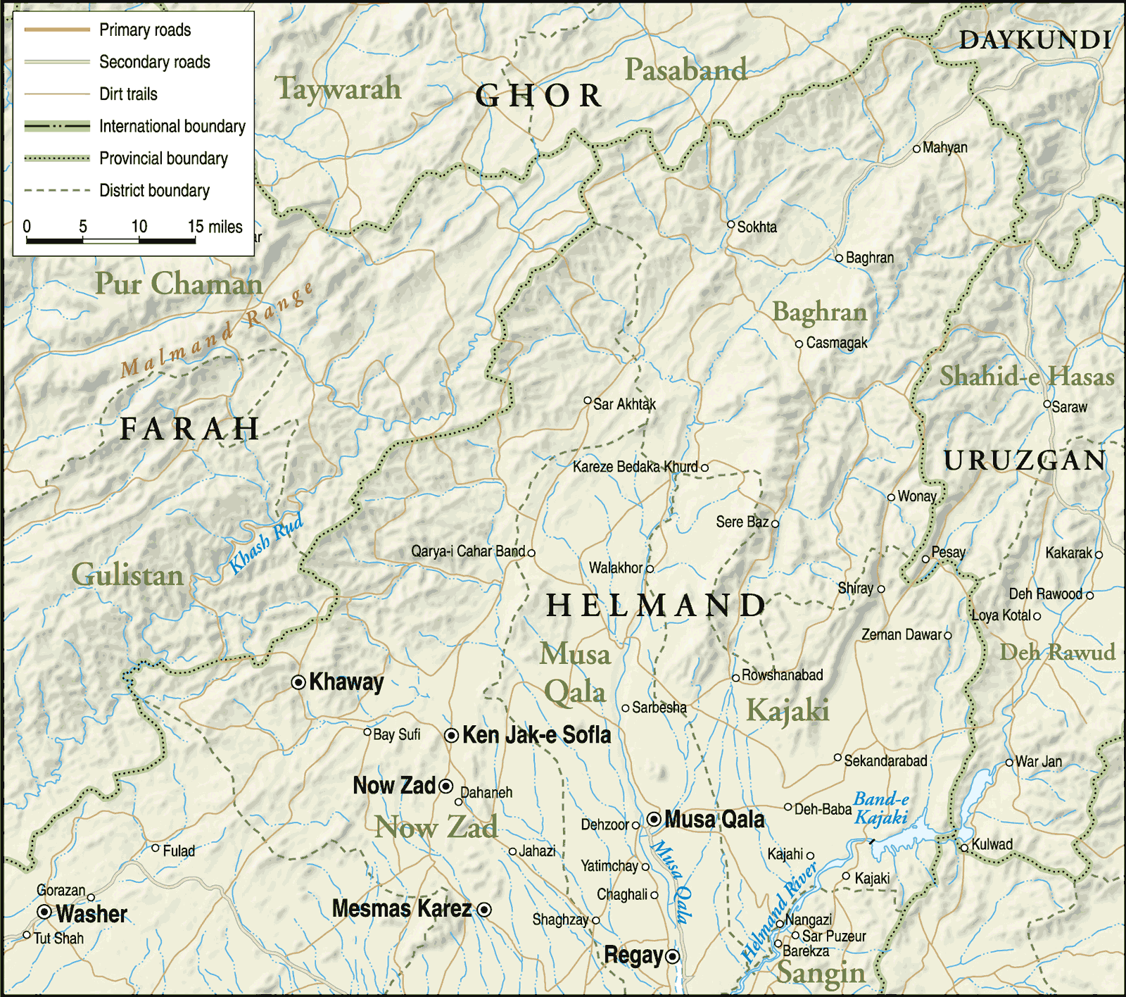 Northern Helmand Province MapSof Net Northern Helmand Province 