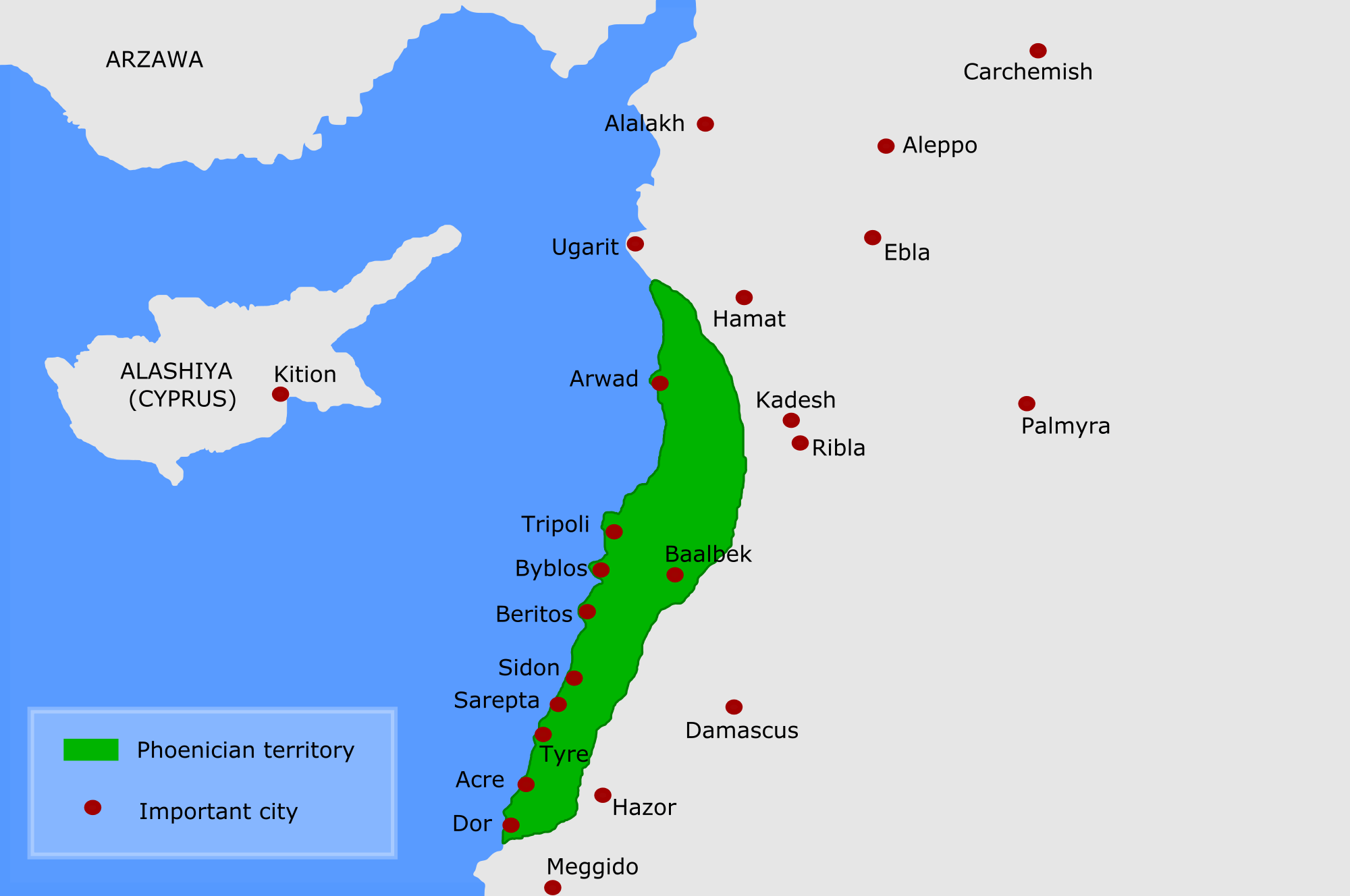 Phoenicia Map MapSof Net Phoenicia Map 