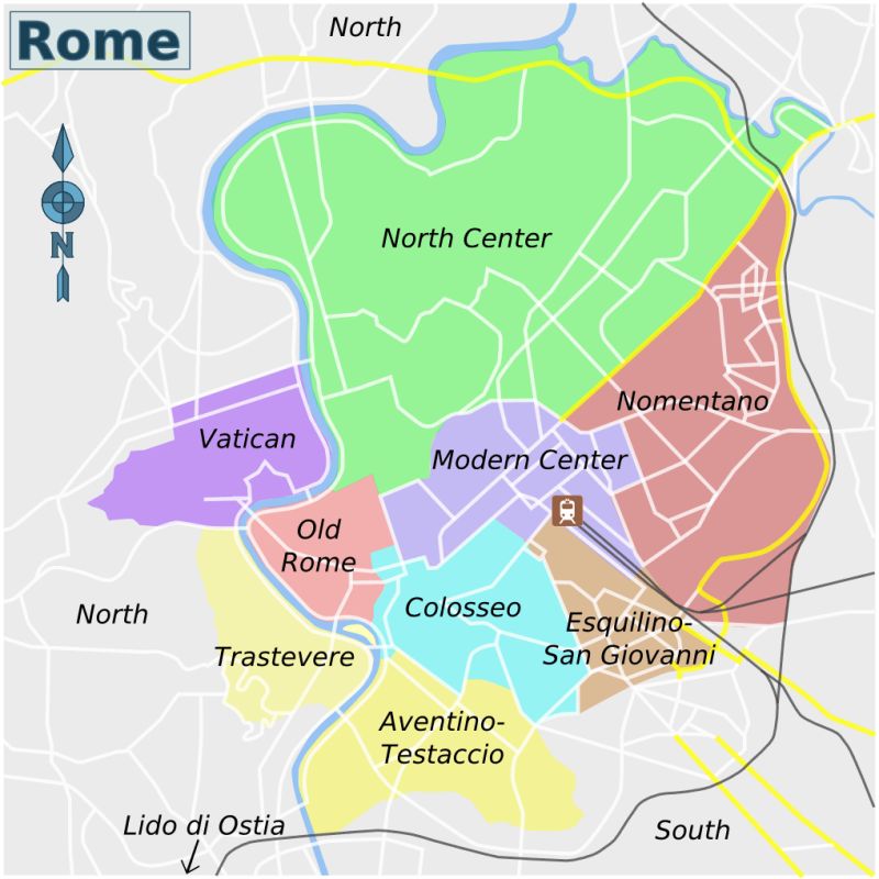 Districts Of Rome Map Mapsof Net - Best Vintage Images in Mobile
