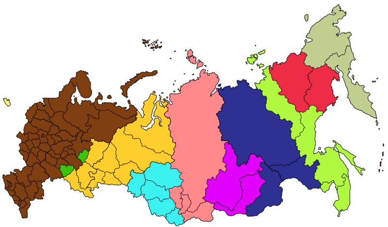 Russia Time Zone Map - Mobile Minimal Backgrounds for Desktop