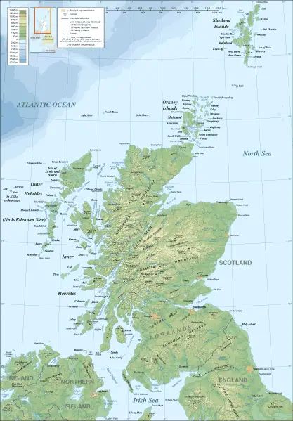 Scotland Topographic Map Mapsof Net - Gradient Designs - Perfect High Resolution Collection