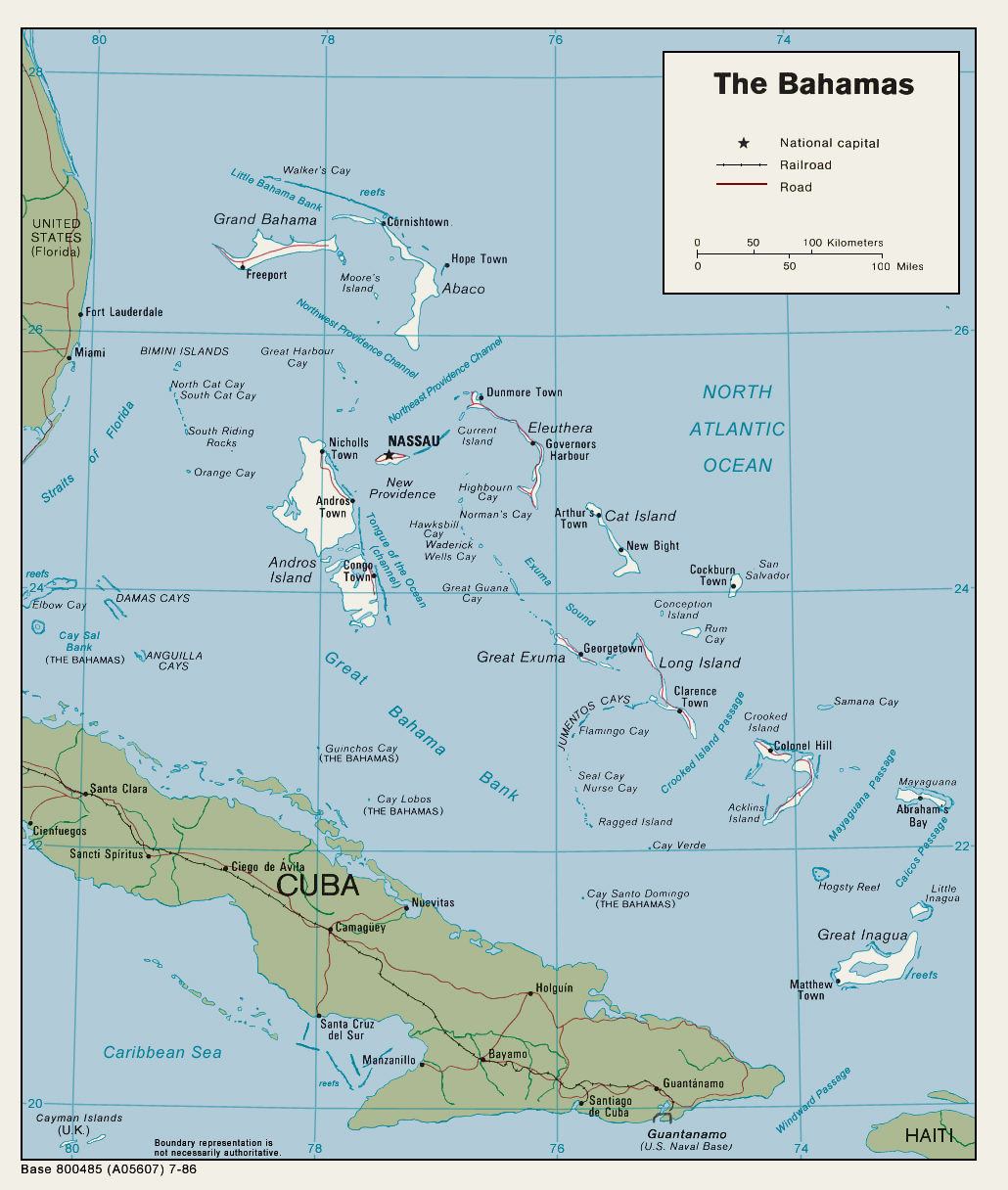 Bahamas Political Map 1 MapSof Net Bahamas Political Map 