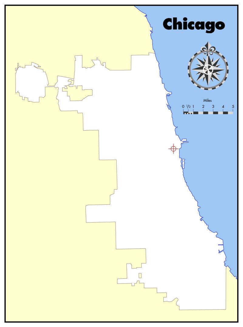 Chicago Overview Map Mapsof Net - Ultra HD 8K Gradient Arts | Free Download