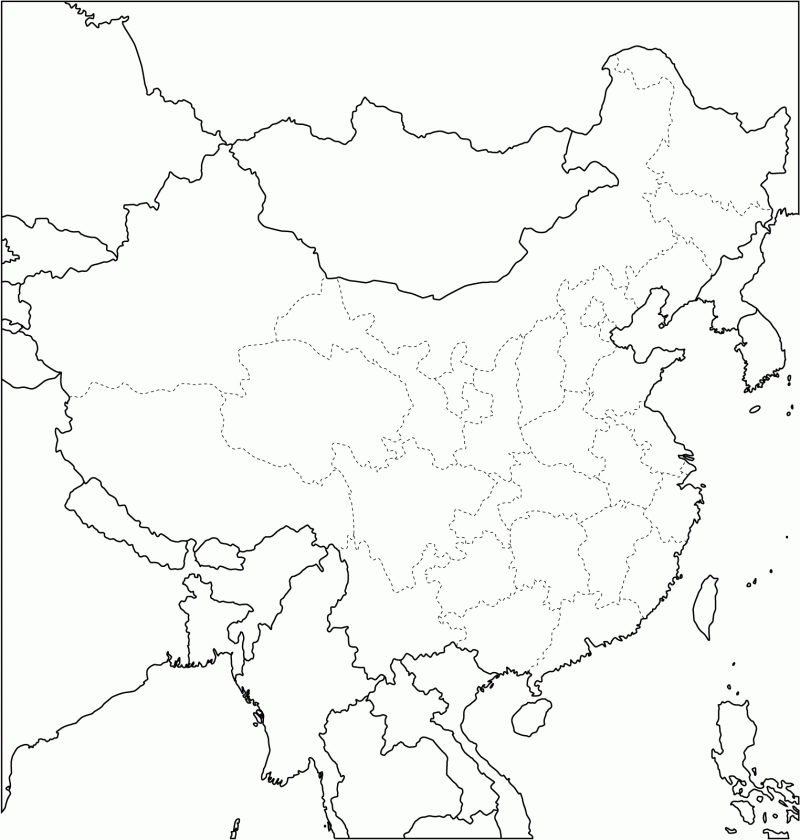 China Physical Map Mapsof Net - Space Illustrations - Amazing Mobile Collection