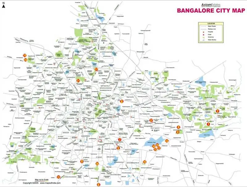 City Map Bangalore Mapsof Net City Map Bangalore 