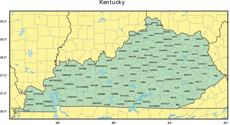 Kentucky County Map Mapsof Net - Perfect Geometric Background - 8K