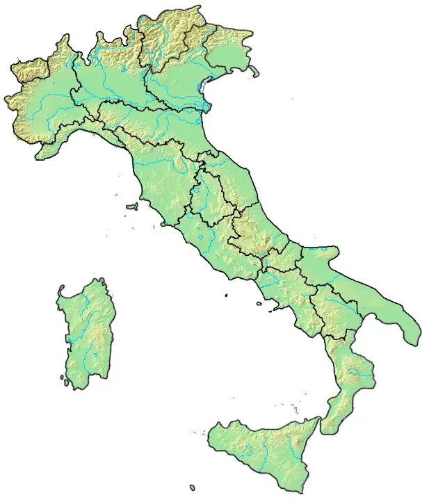 Italy Location Map Cropped Mapsof Net - Premium Ocean Image Gallery - HD