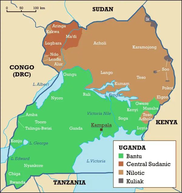 Uganda Large Map Mapsof Net - Colorful Wallpaper Collection - HD Quality