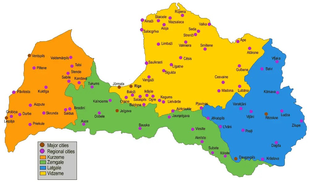 Latvija Novadi Un Pilsetas MapSof Net Latvija Novadi Un Pilsetas 