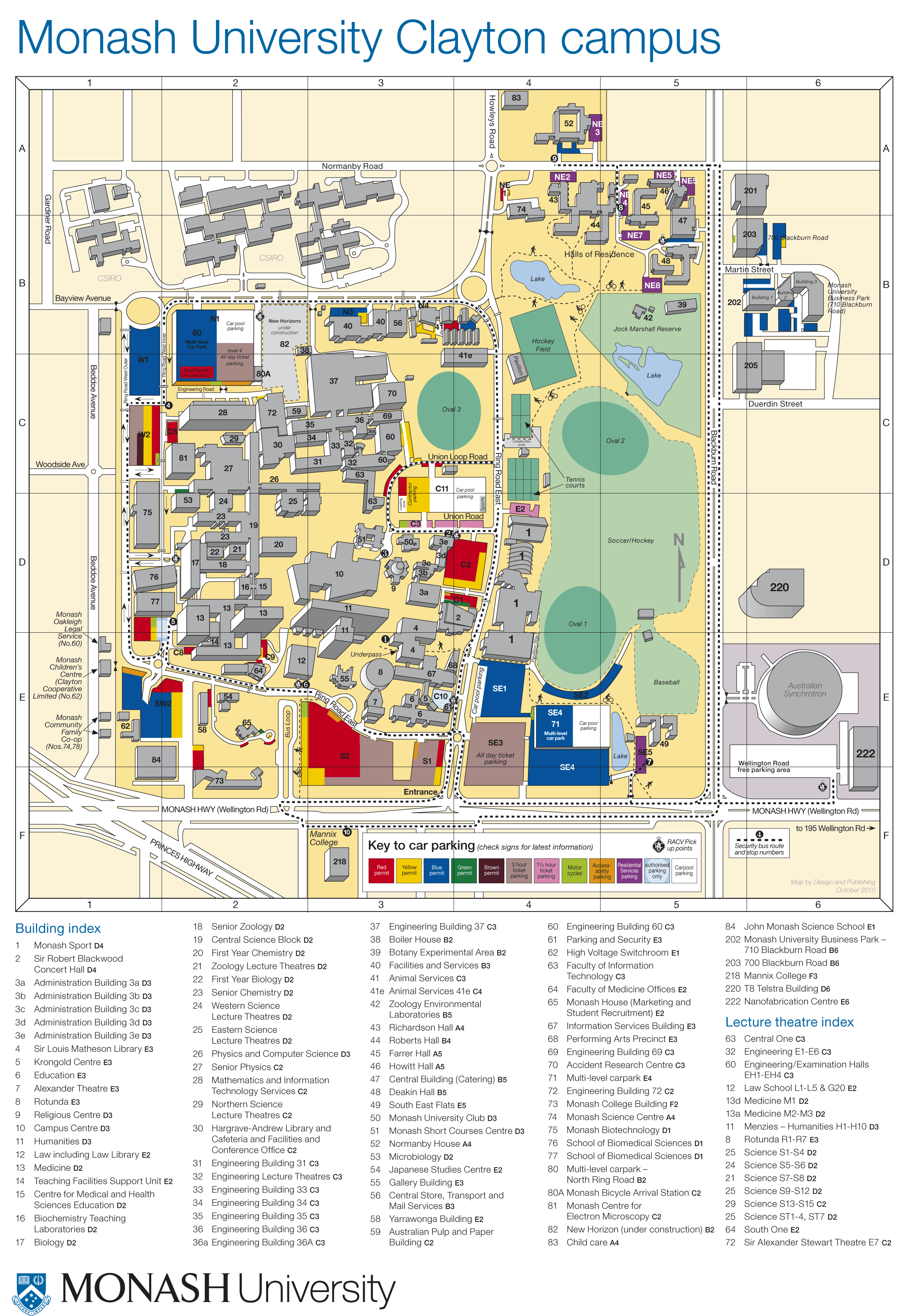 Monash University Clayton Campus Map MapSof Net Monash University Clayton Campus Map 