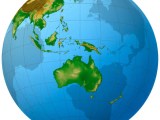 Oceania Globe Map Mapsof Net