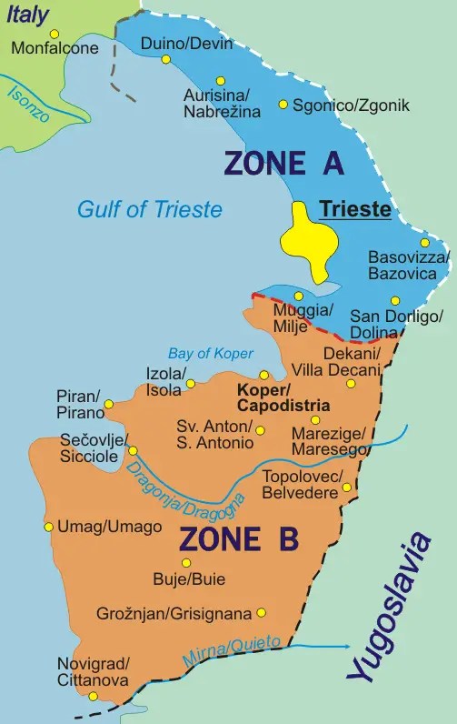 Political Map Trieste MapSof Net Political Map Trieste 