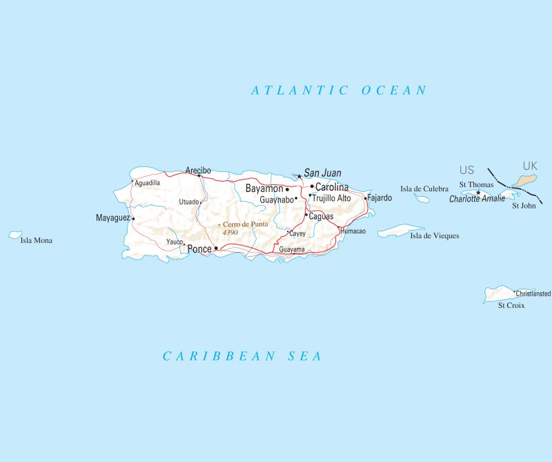 Isla De Puerto Rico Mapsof Net - Premium Light Art Gallery - Ultra HD