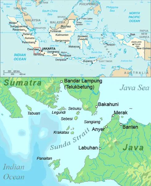 Sunda Strait Map V3 Mapsof Net - Download Perfect Dark Background | Full HD