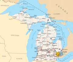 Michigan Regions Map Mapsof Net - Gradient Arts - Creative High Resolution Collection