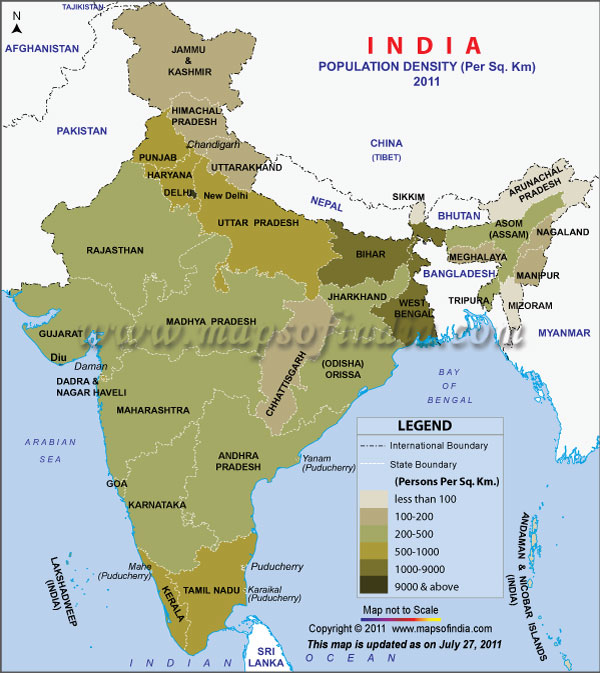 Population Density Of Delhi India Population Density Map 