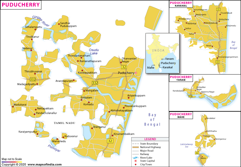 Pondicherry Tourist Map 60 Photos Com Ut Puducherry Map 