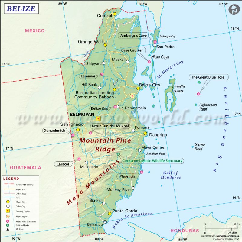 Belize Tourist Map 108823 - Creative Geometric Image - Full HD