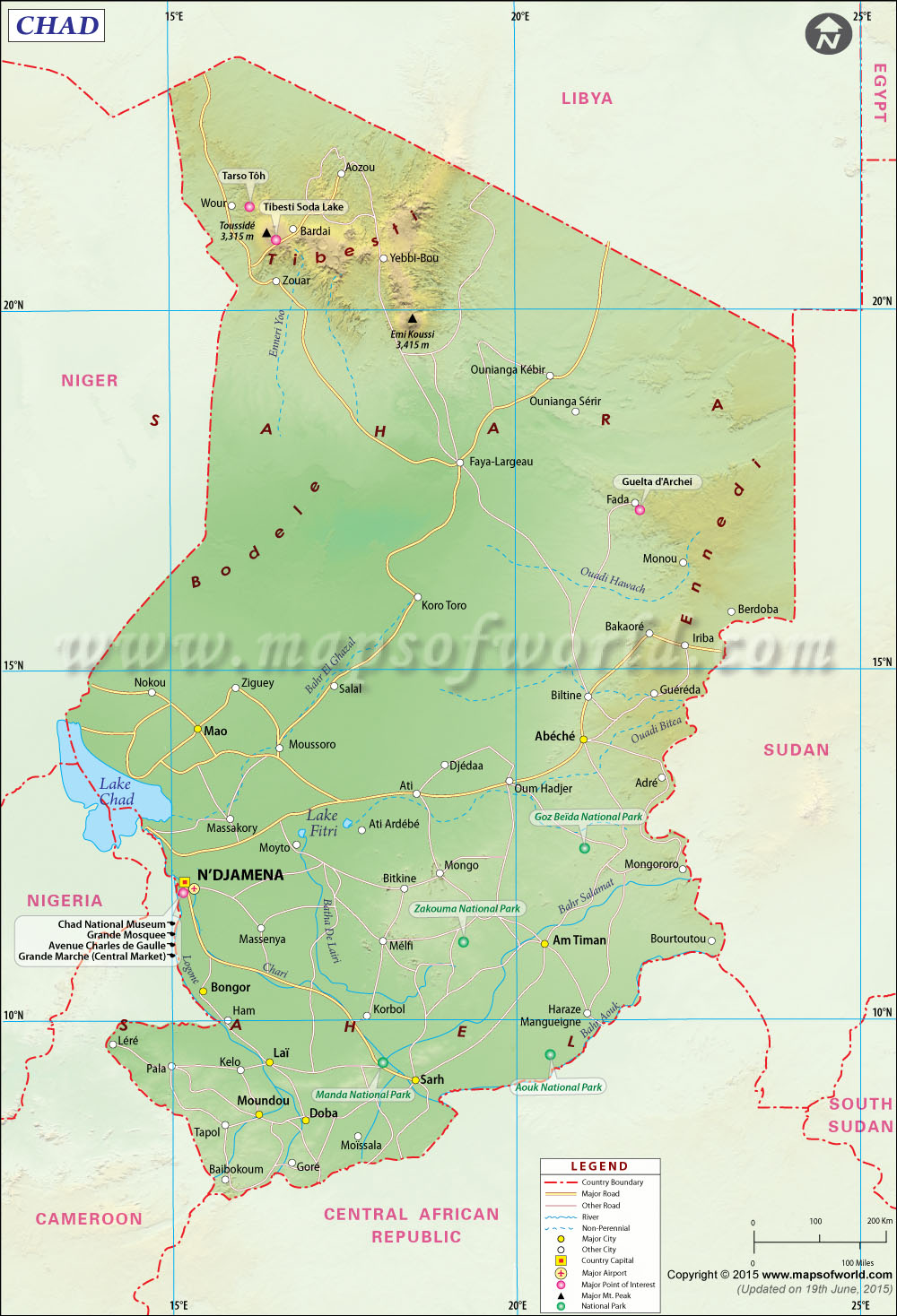 Chad Map Chad Map 
