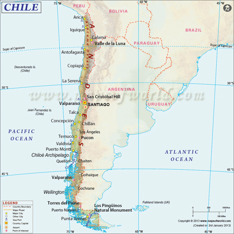 Chile Maps - Best Sunset Arts in Ultra HD
