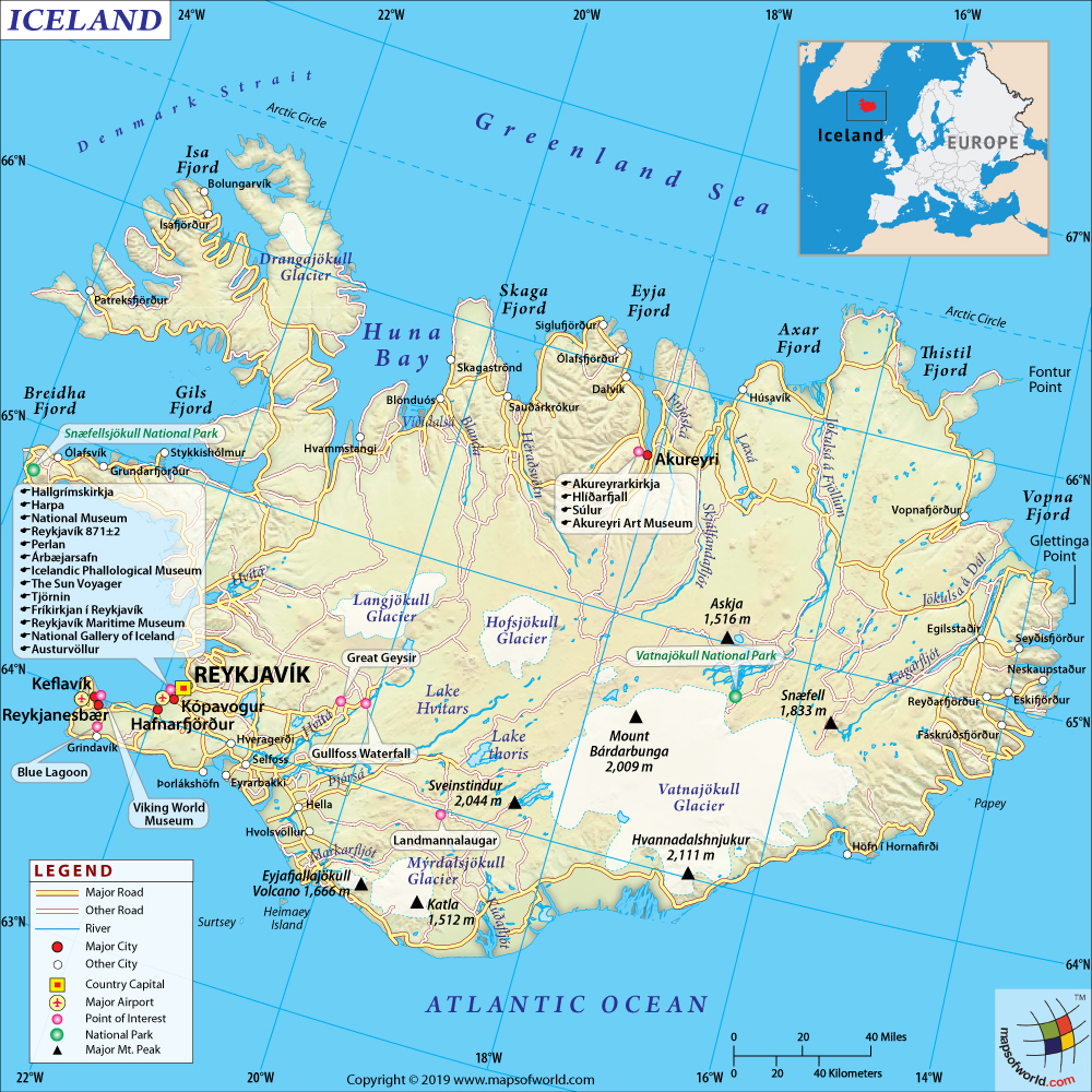 Iceland On A Map Iceland Map 