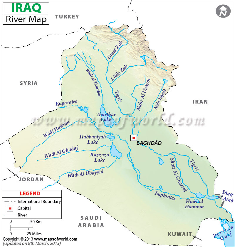 Our printable map, available in both color and monochrome versions for grade 4, grade 5 and grade 6, provides the names. Iraq River Map Major Rivers In Iraq
