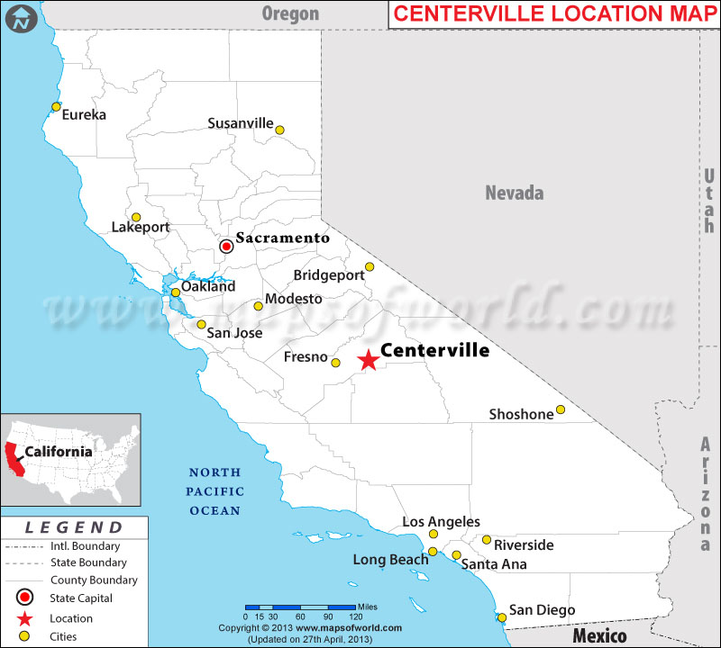 Where Is Centerville California Usa Centerville Ca 