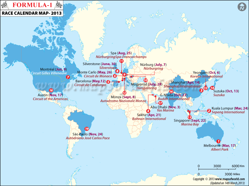 Formula One Schedule 2017 F1 Calendar 2017