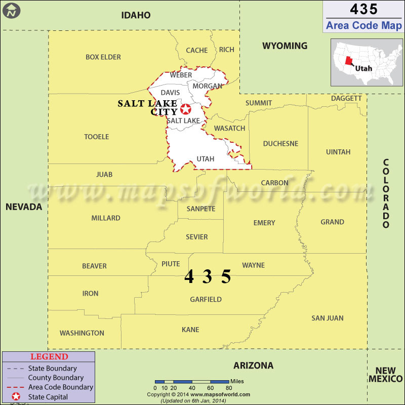 435 Area Code Map Where Is 435 Area Code In Utah - Download Modern Vintage Design | Desktop