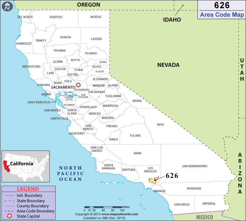 626 Area Code Information Time Zone Map - Download Elegant Space Image | Mobile
