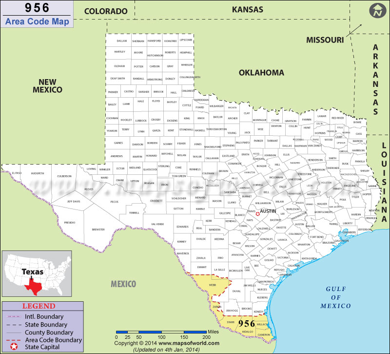In need of relocation and looking for a nice place to settle down? 956 Area Code Map, Where is 956 Area Code in Texas