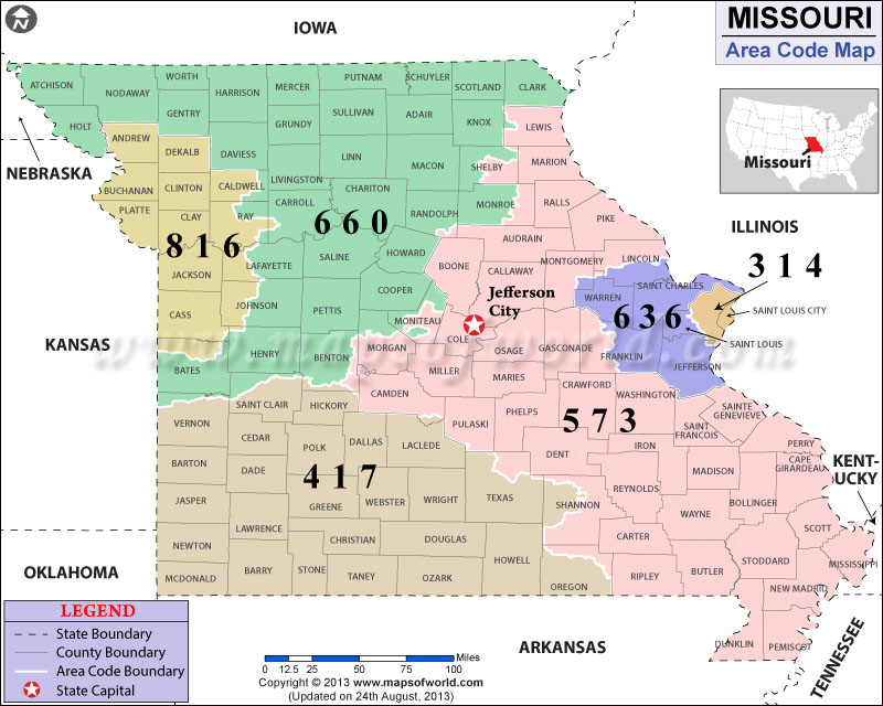 St Louis County Mo Map With Zip Codes Semashow Com Missouri Area Code Map 